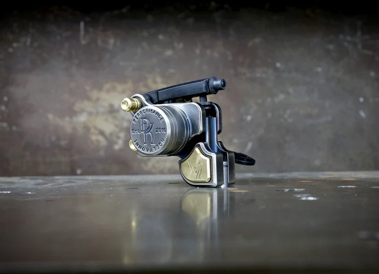 タトゥーマシン dankubin tattoo Sidewinder 7.5 – Black – Nickel – Oak - DK Rotary – Dan Kubin Rotary