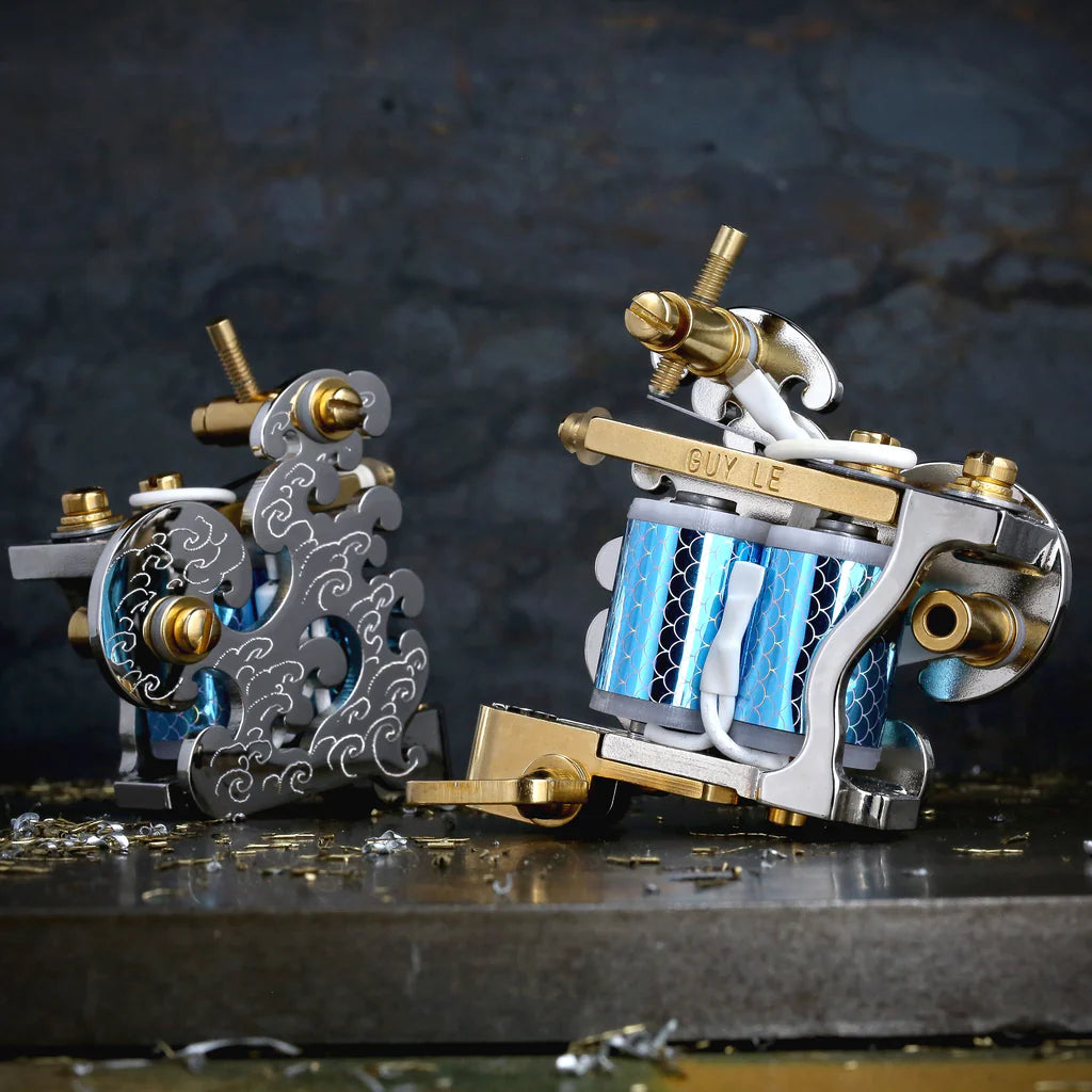 Guy Le WAVE Liner and Shader PAIR - Nickel x Gold ENGRAVED