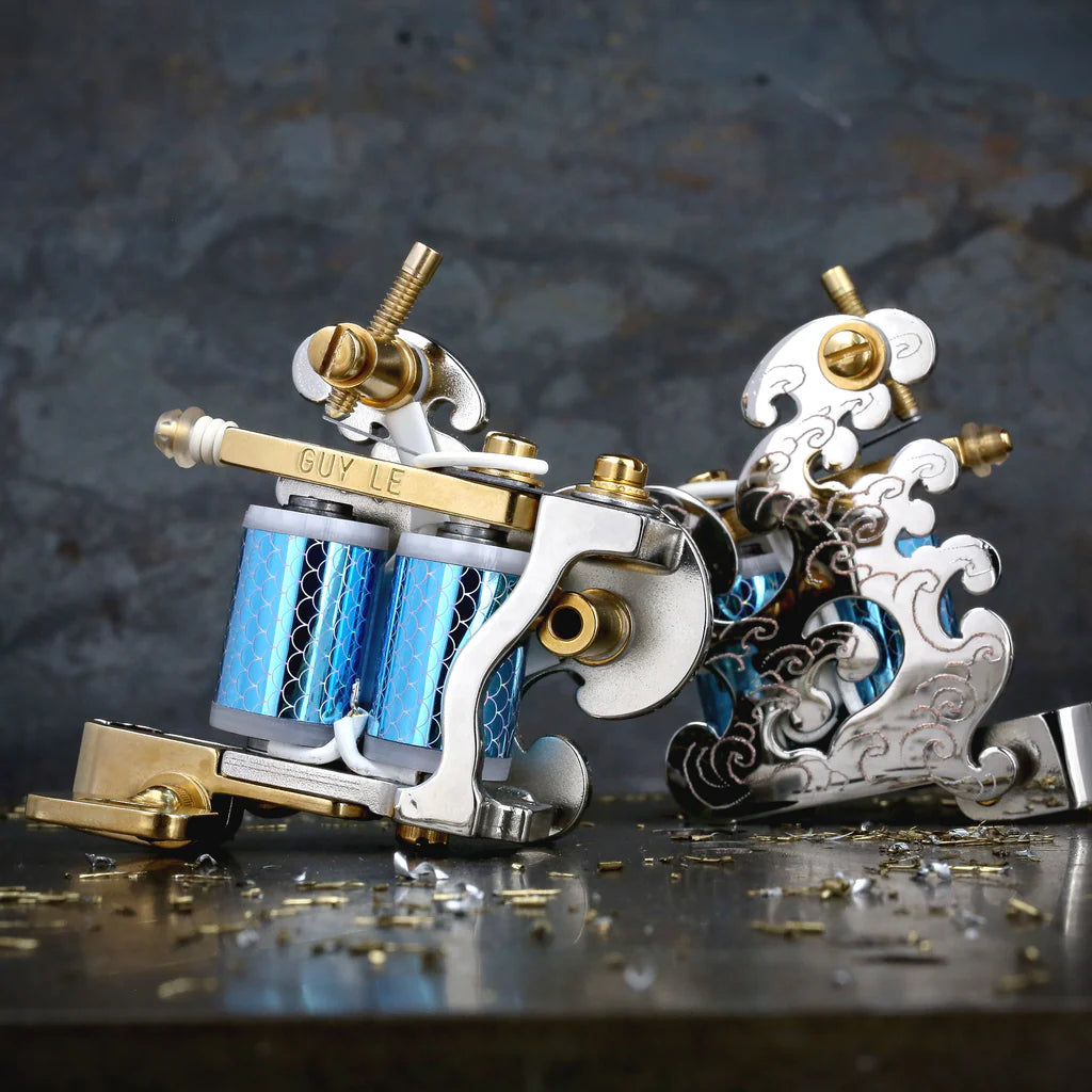 Guy Le WAVE Liner and Shader PAIR - Nickel x Gold ENGRAVED