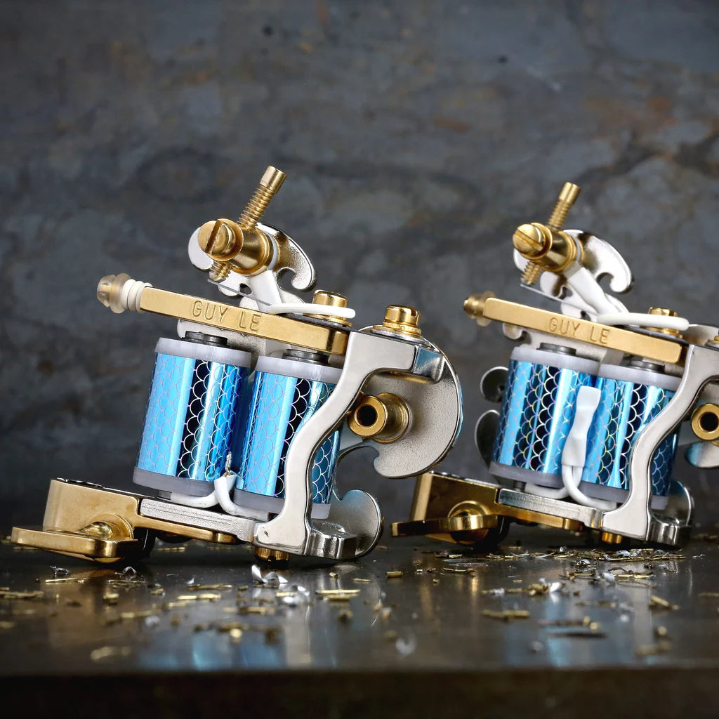 Guy Le WAVE Liner and Shader PAIR - Nickel x Gold ENGRAVED