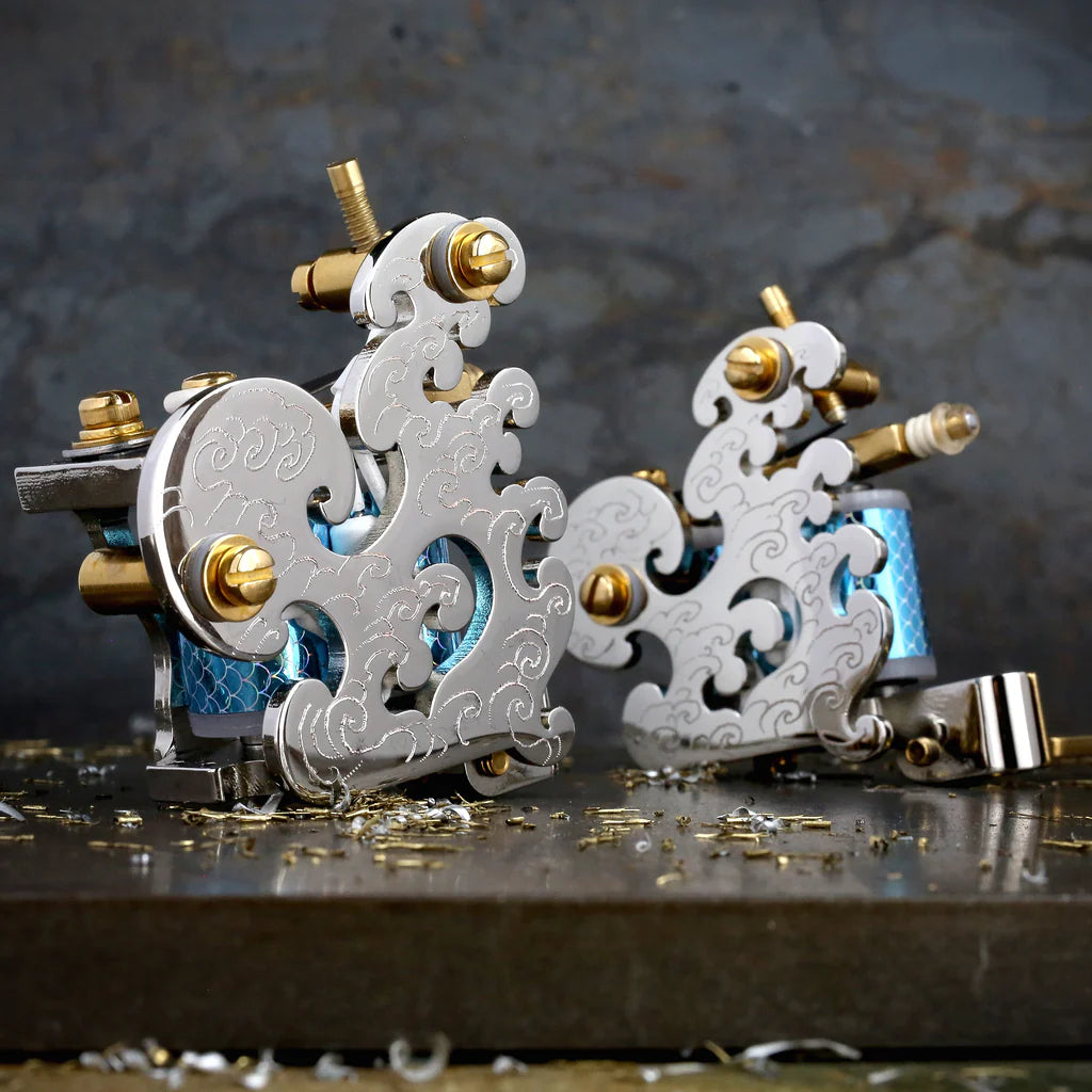 Guy Le WAVE Liner and Shader PAIR - Nickel x Gold ENGRAVED