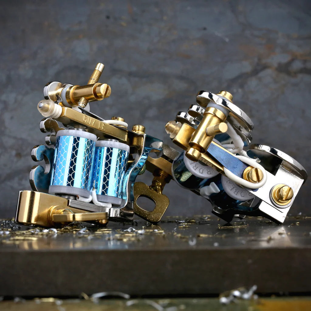 Guy Le WAVE Liner and Shader PAIR - Nickel x Gold ENGRAVED