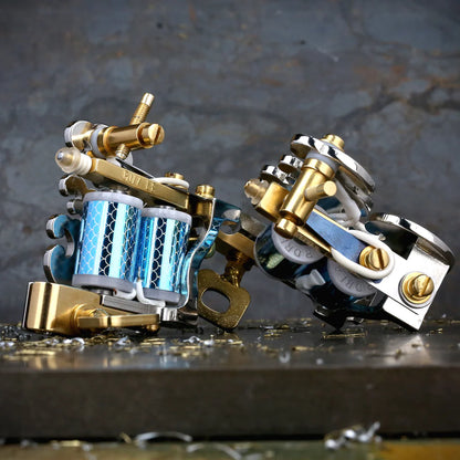 Guy Le WAVE Liner and Shader PAIR - Nickel x Gold ENGRAVED